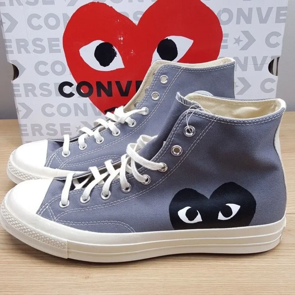 Converse Comme des Garcons Sneakers Mens Size 12 Grey Chuck Taylor 70 High Top